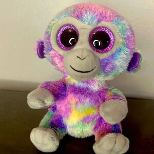 TY Beanie Boos ZURI the Colorful Monkey (6 Inch) Plush Stuffed Animal Toy 2017
